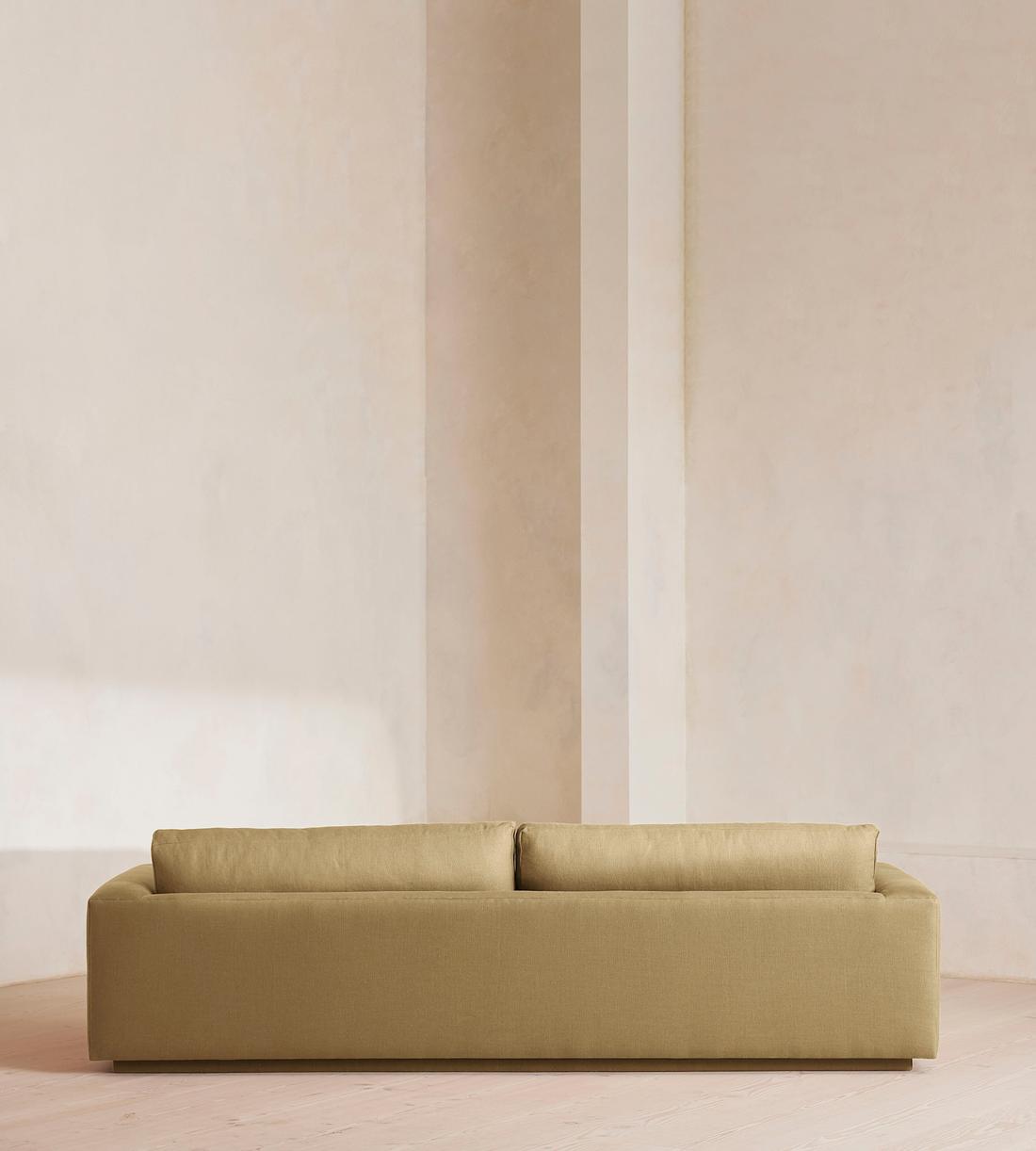 Mossley Four Seater Sofa - Linen - Wheat - Images - Image 4