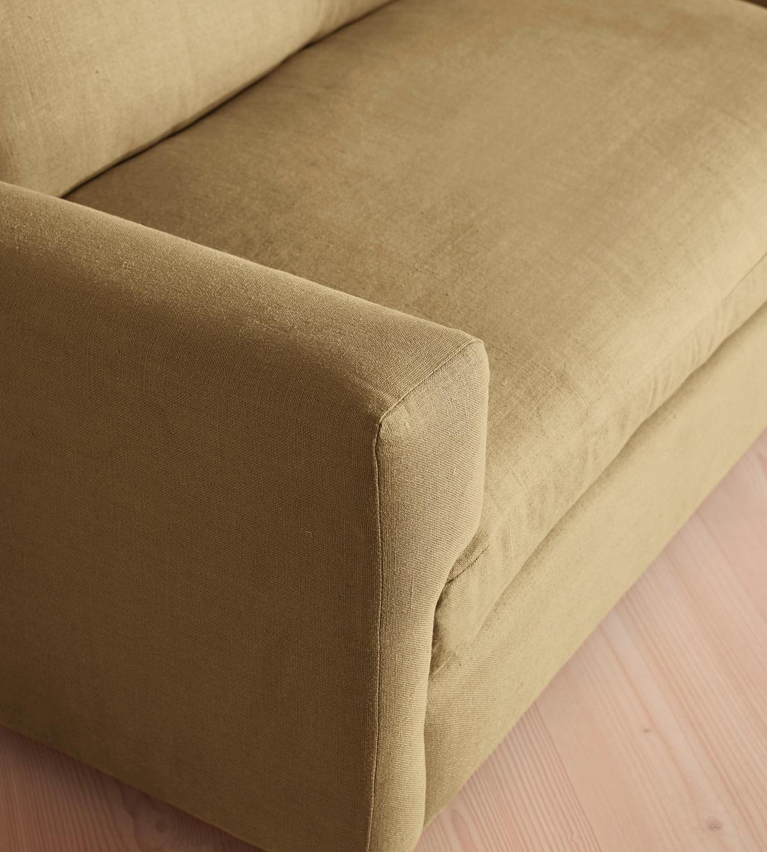 Mossley Four Seater Sofa - Linen - Wheat - Images - Image 5