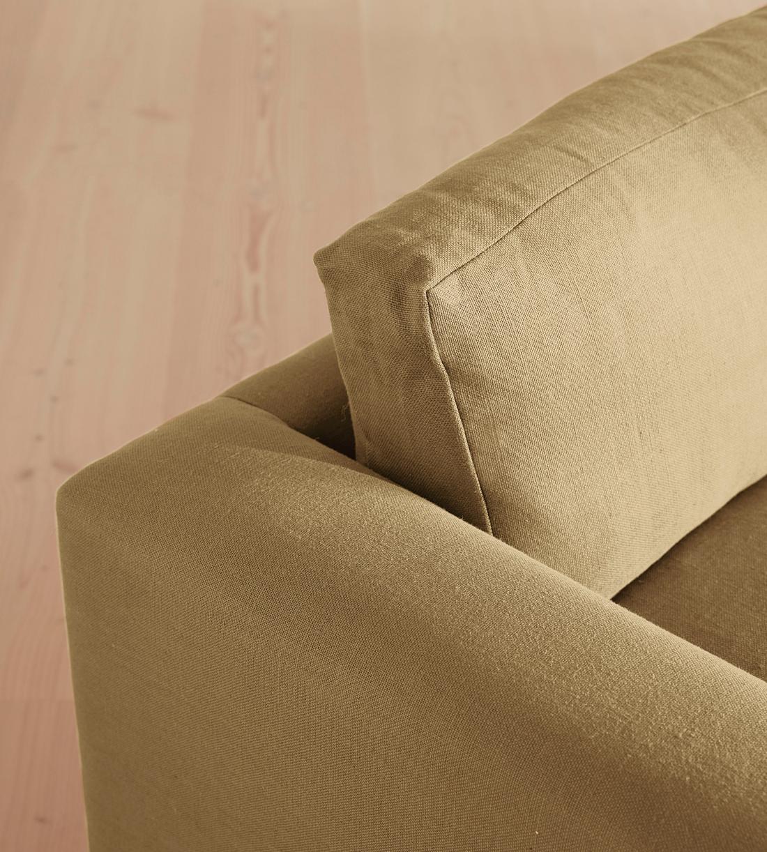 Mossley Four Seater Sofa - Linen - Wheat - Images - Image 6