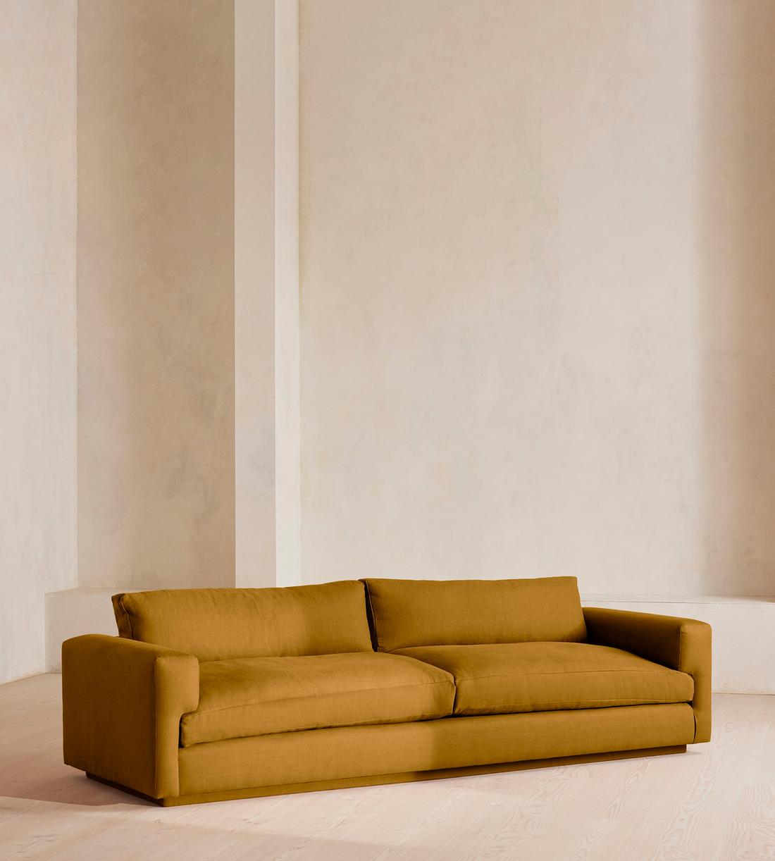 Mossley Four Seater Sofa - Linen - Turmeric - UK - Listing - Image 2