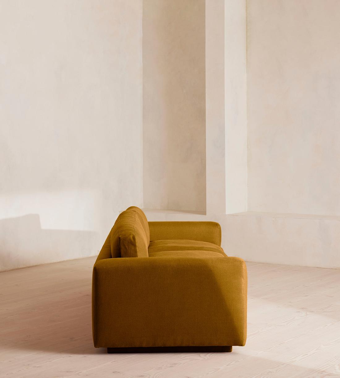 Mossley Four Seater Sofa - Linen - Turmeric - UK - Images - Image 3