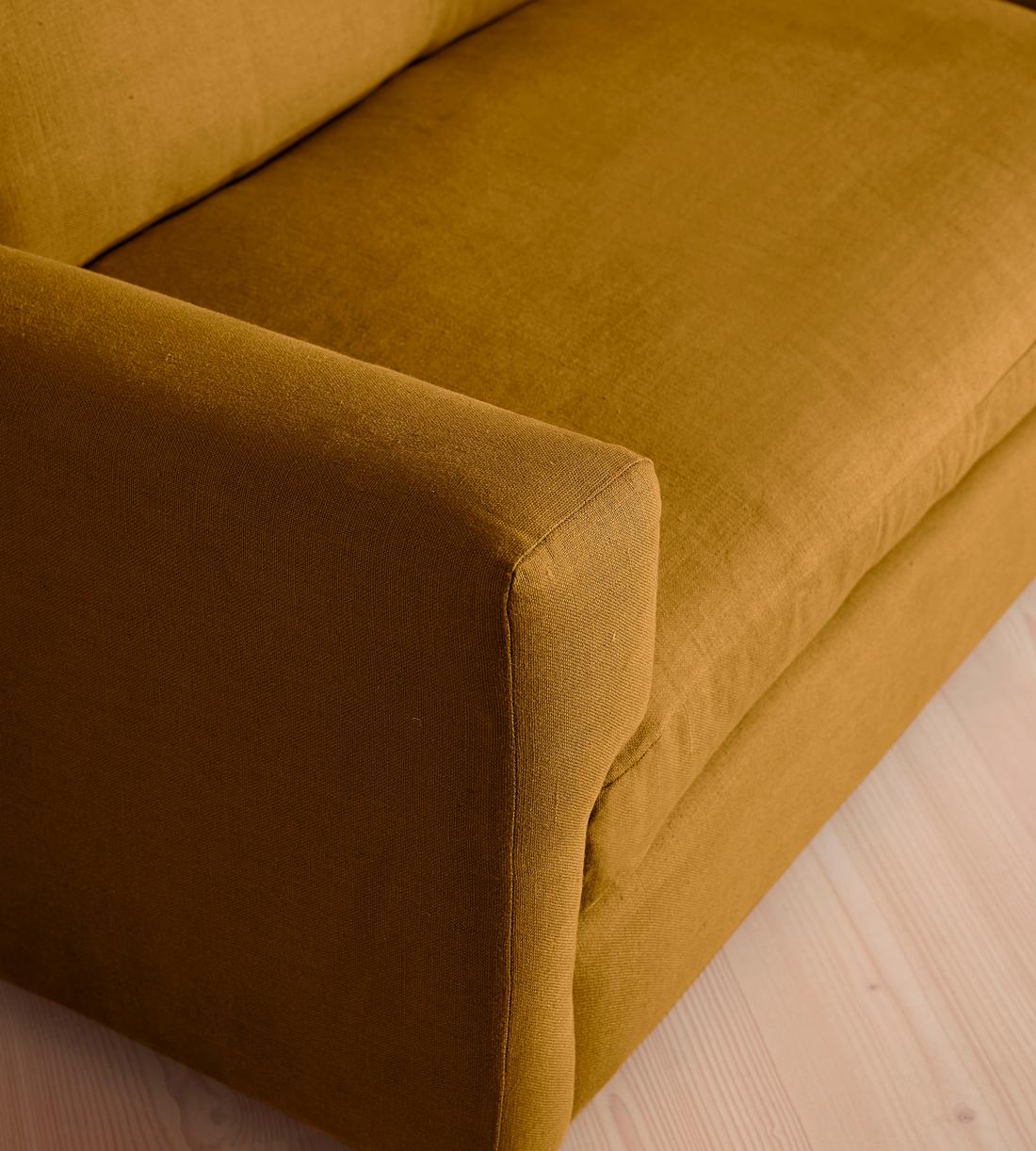 Mossley Four Seater Sofa - Linen - Turmeric - UK - Images - Image 5