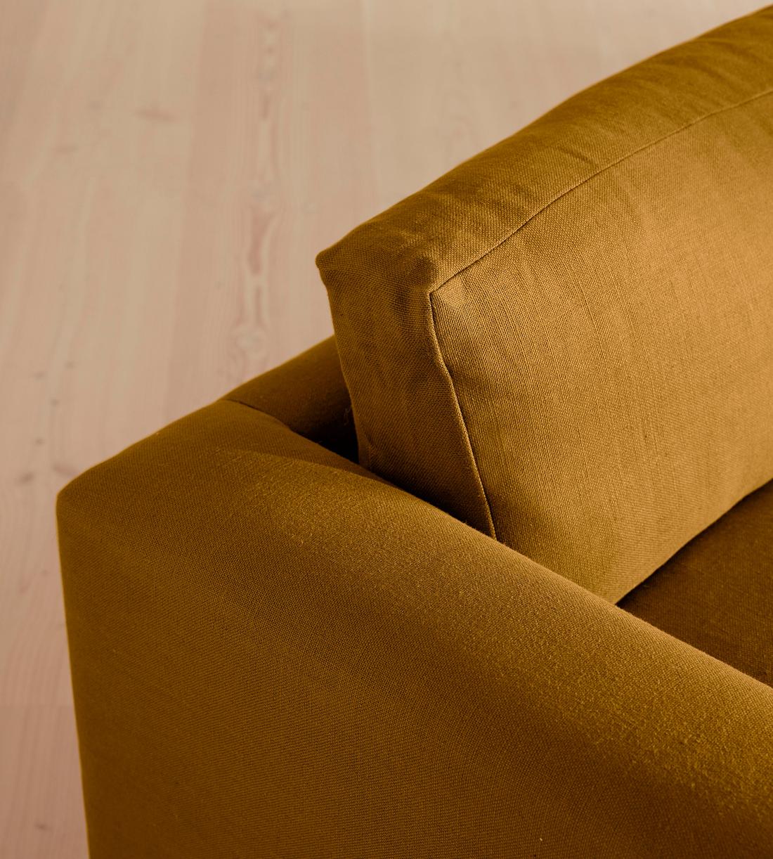 Mossley Four Seater Sofa - Linen - Turmeric - UK - Images - Image 6