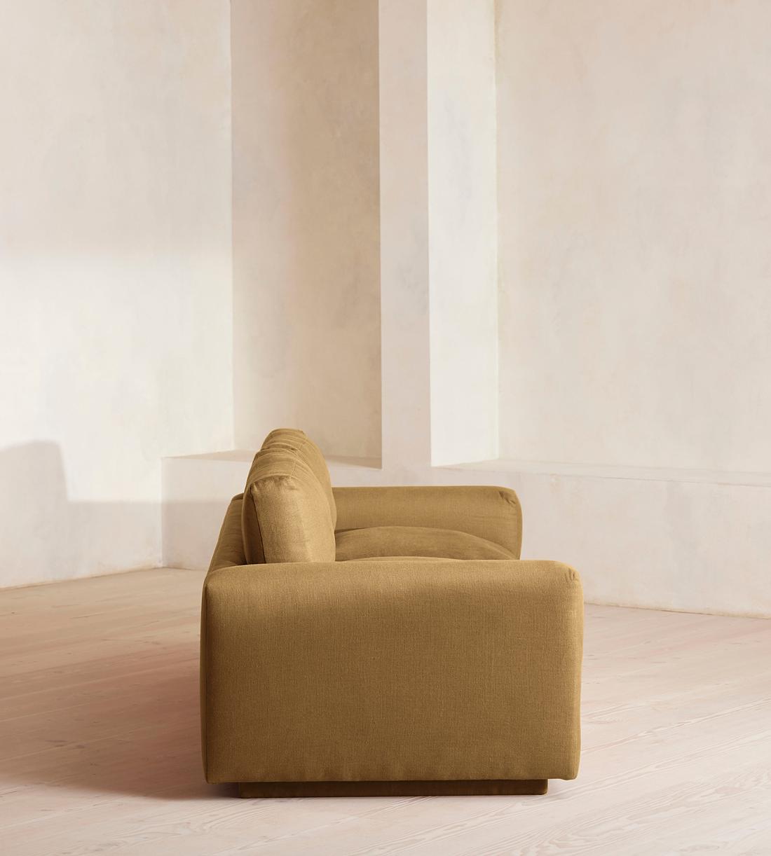 Mossley Three Seater Sofa - Linen - Ochre - US - Images - Image 3