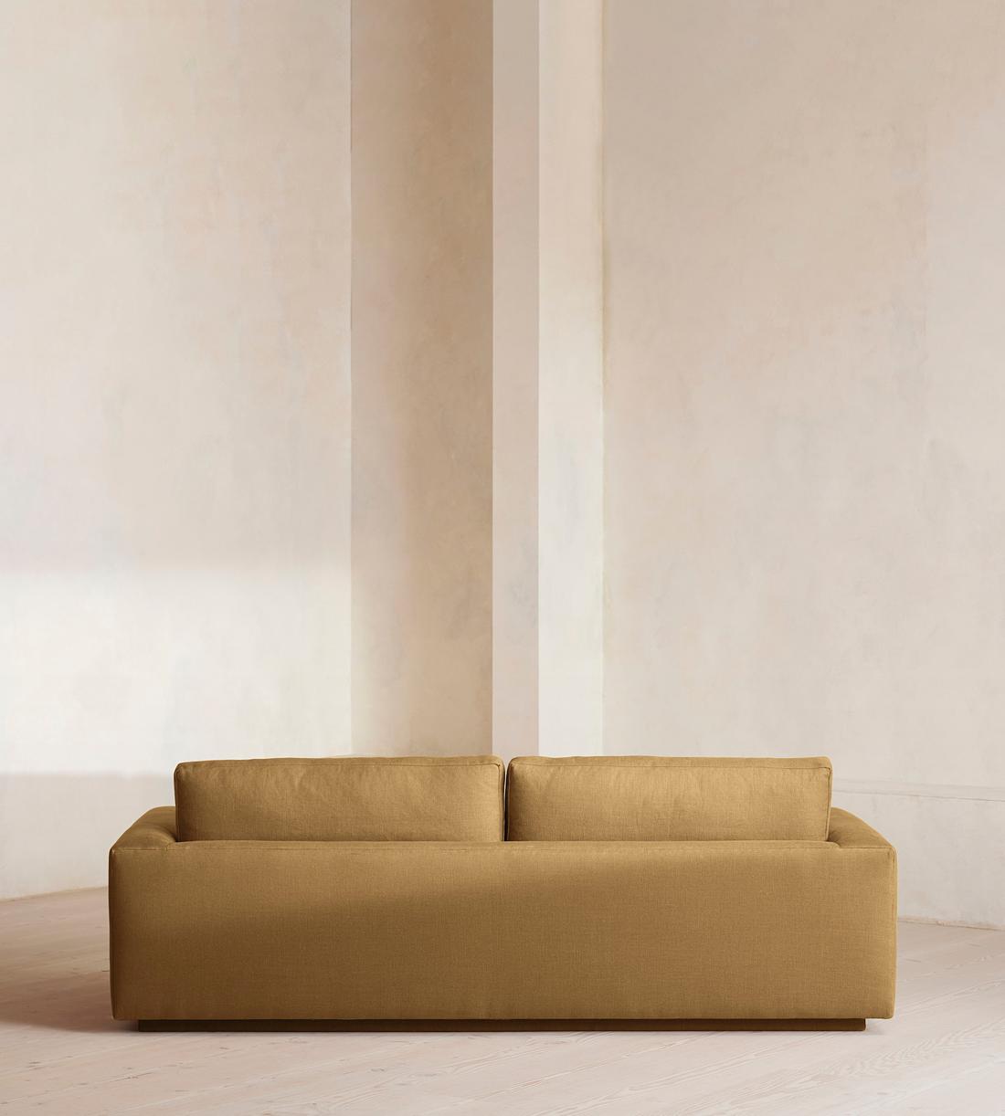 Mossley Three Seater Sofa - Linen - Ochre - US - Images - Image 4