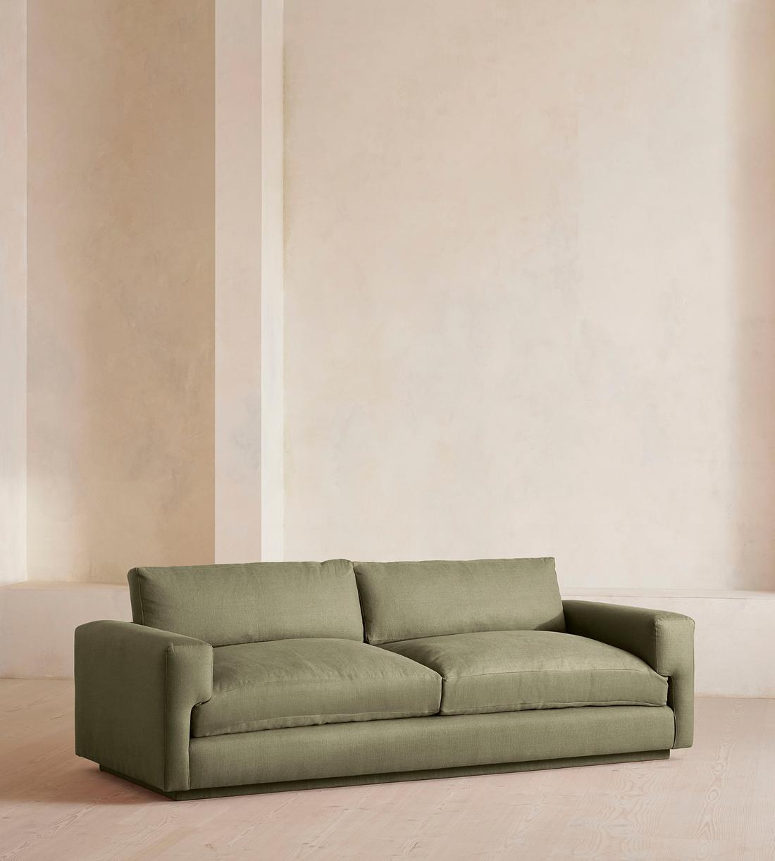 Mossley Three Seater Sofa - Linen - Sage - US - Listing - Image 2