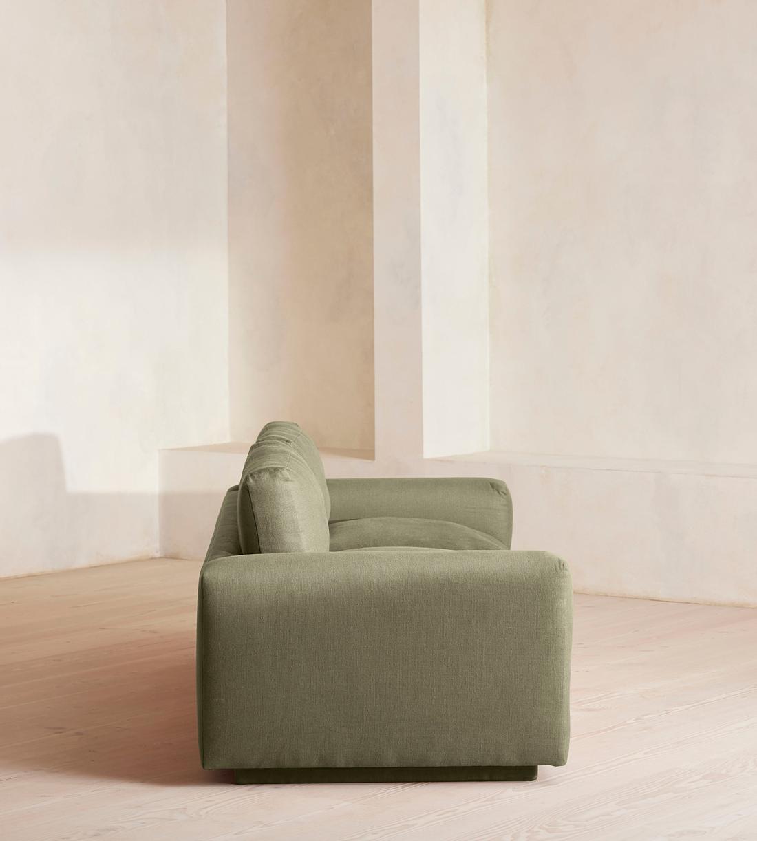 Mossley Three Seater Sofa - Linen - Sage - US - Images - Image 3