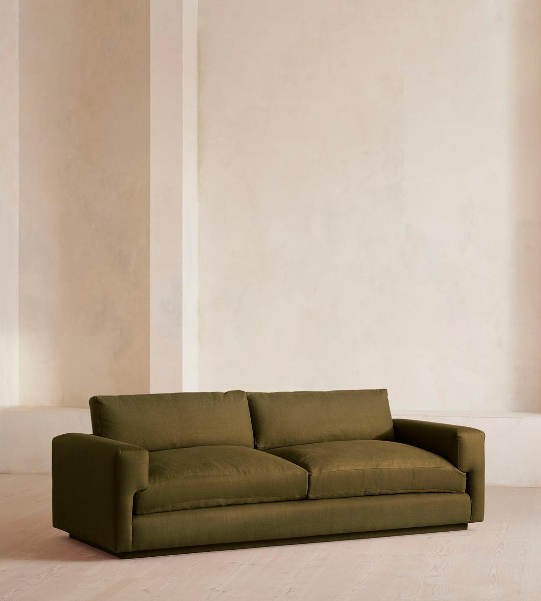 Mossley Three Seater Sofa - Linen - Olive - US - Listing - Image 2
