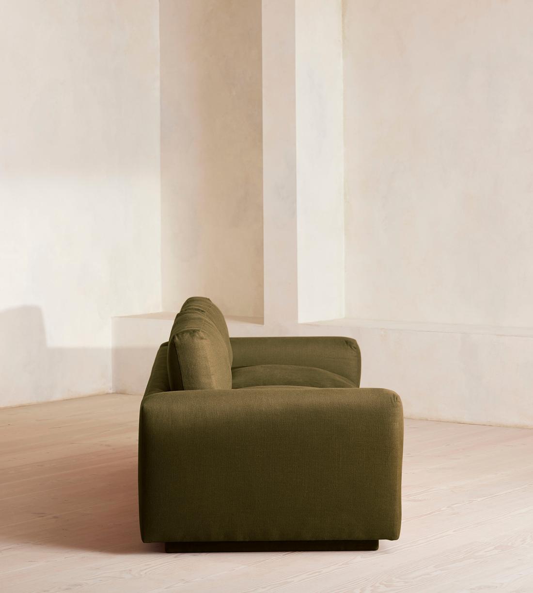 Mossley Three Seater Sofa - Linen - Olive - US - Images - Image 3