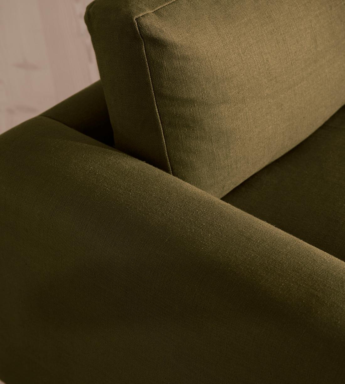 Mossley Three Seater Sofa - Linen - Olive - US - Images - Image 5