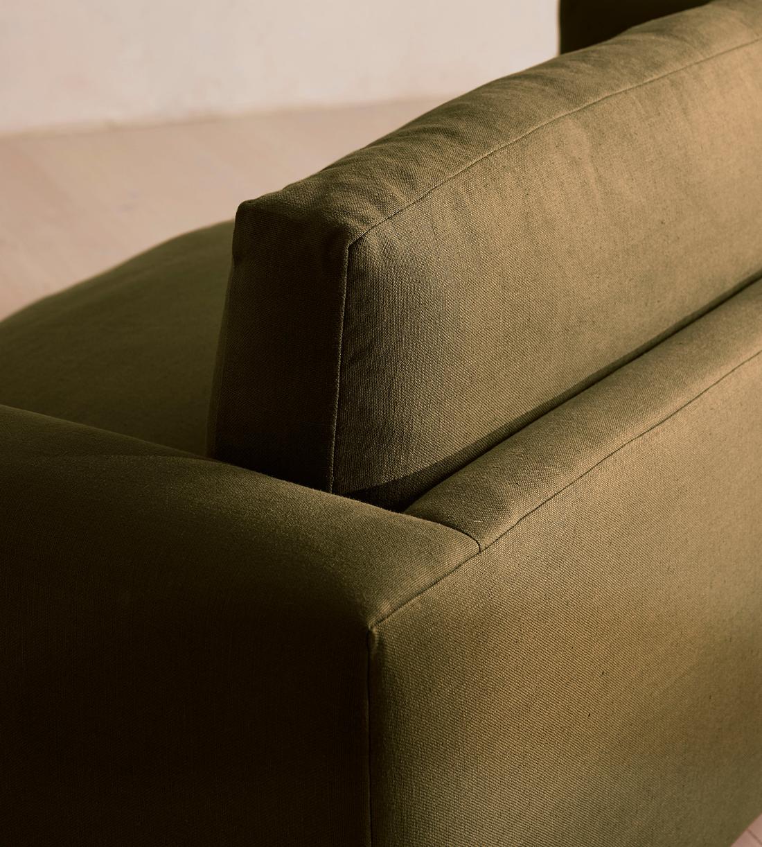 Mossley Three Seater Sofa - Linen - Olive - US - Images - Image 5