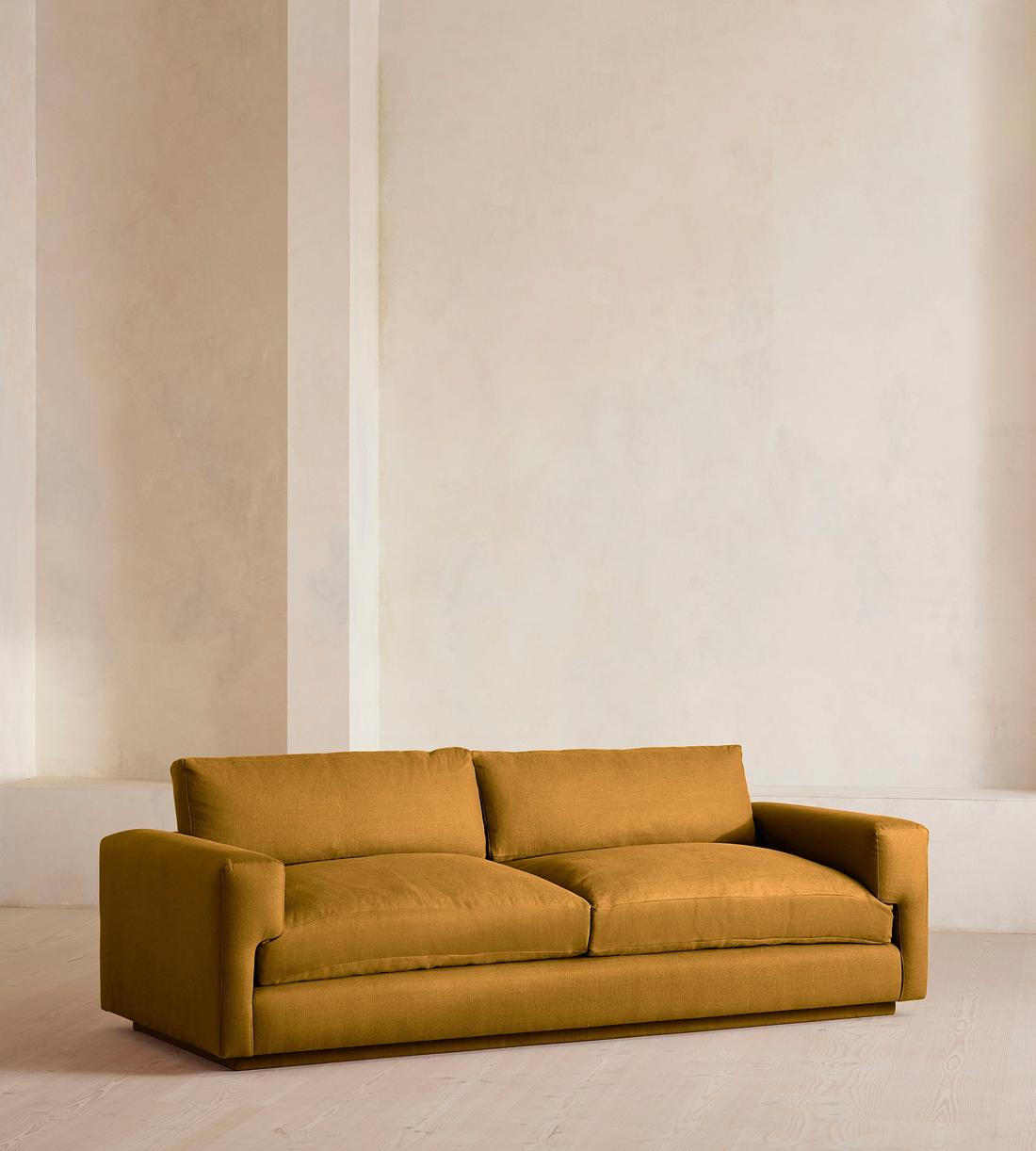 Mossley Three Seater Sofa - Linen - Turmeric - US - Listing - Image 2