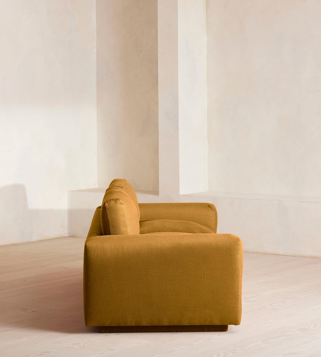 Mossley Three Seater Sofa - Linen - Turmeric - US - Images - Image 3