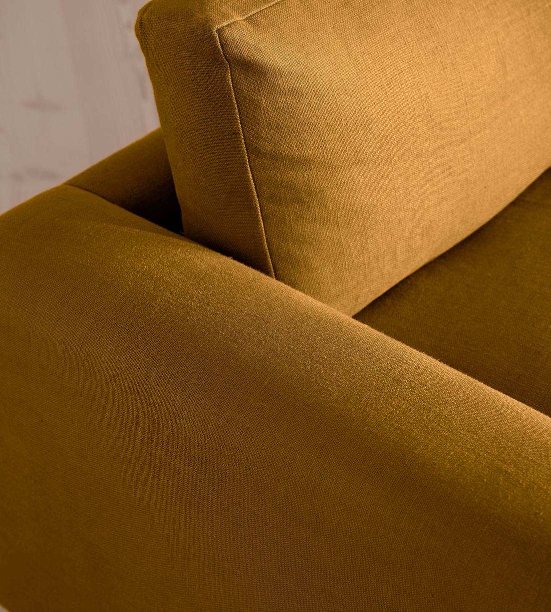 Mossley Three Seater Sofa - Linen - Turmeric - US - Images - Image 5