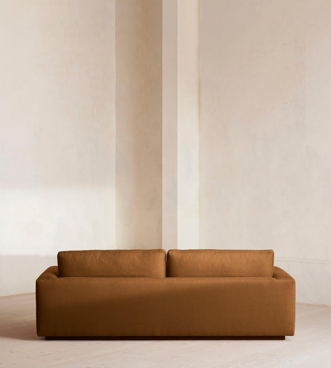Mossley Three Seater Sofa - Linen - Terracotta - US - Images - Image 4