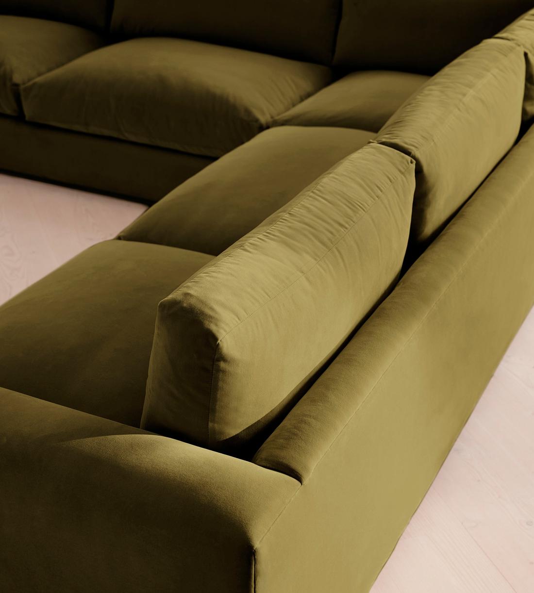 Mossley Corner Sofa - Velvet - Olive  - US - Images - Image 5