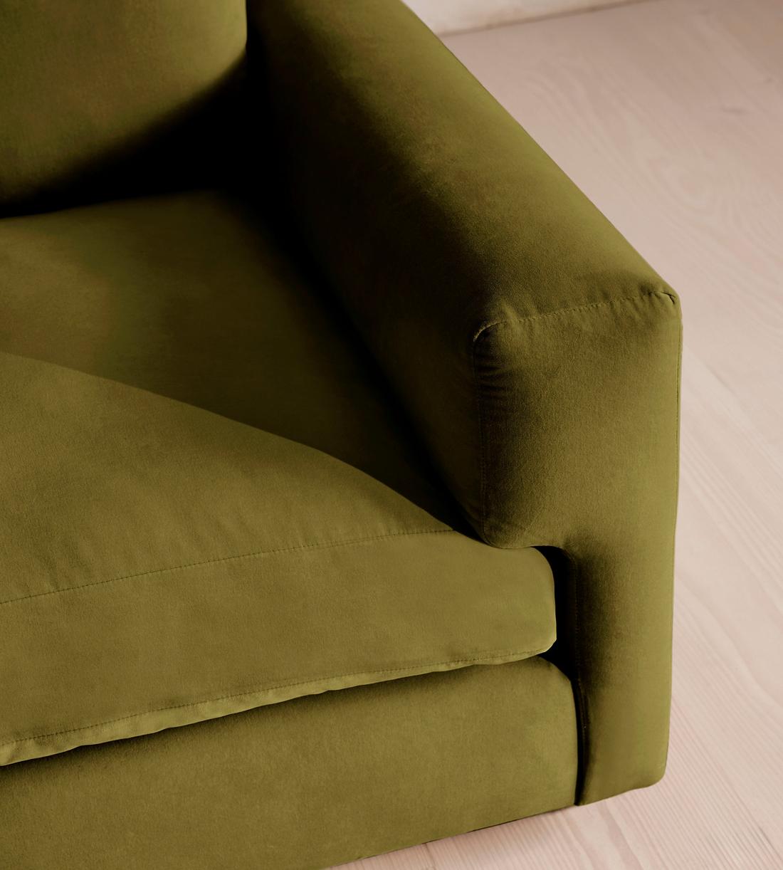 Mossley Corner Sofa - Velvet - Olive  - US - Images - Image 6