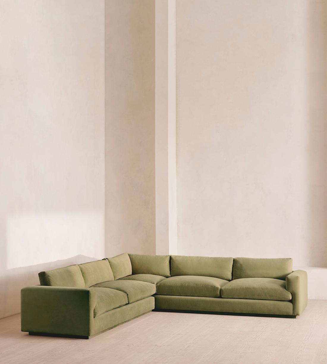 Mossley Corner Sofa - Velvet Lichen - Listing - Image 2