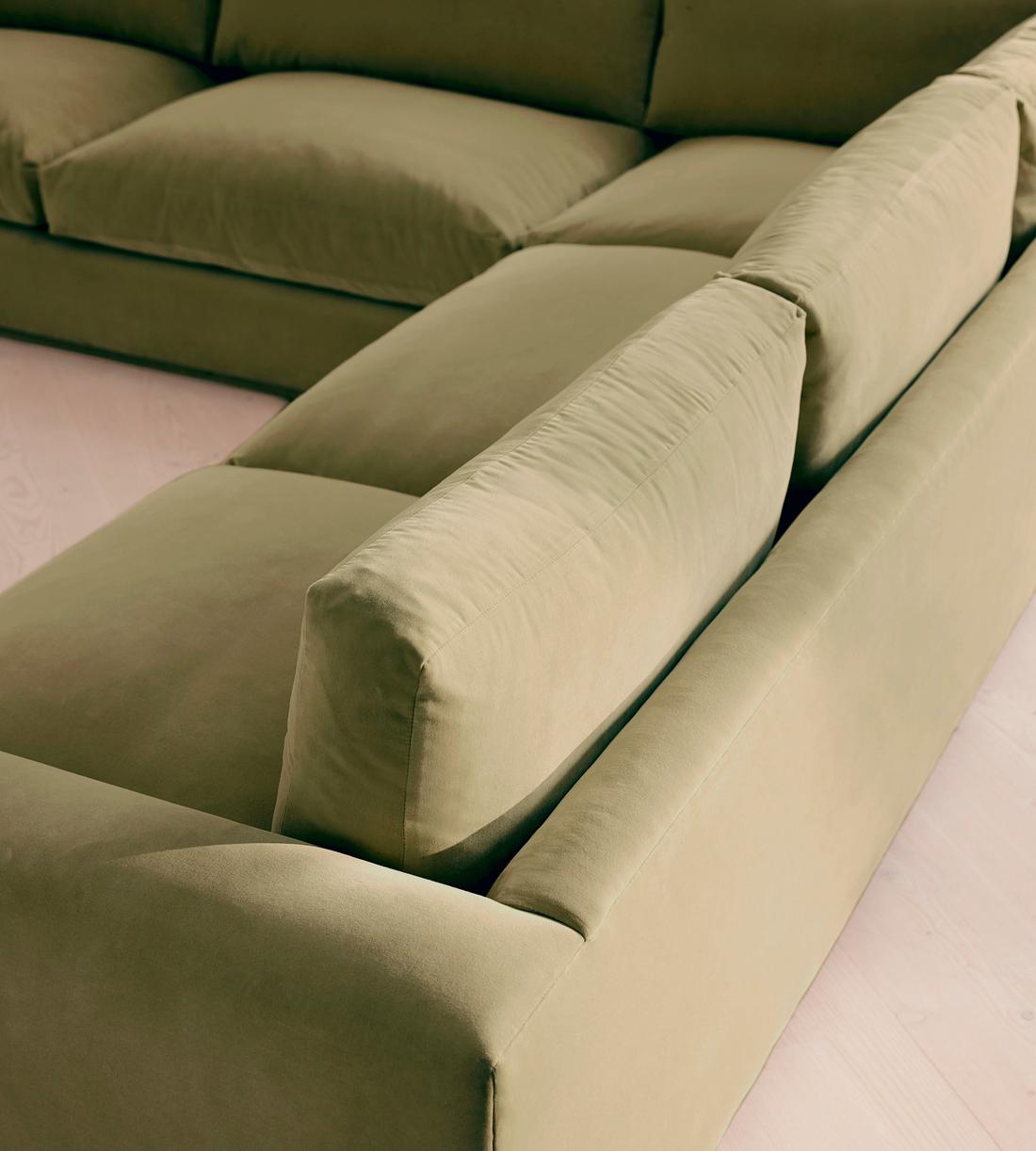 Mossley Corner Sofa - Velvet - Lichen - US - Images - Image 5