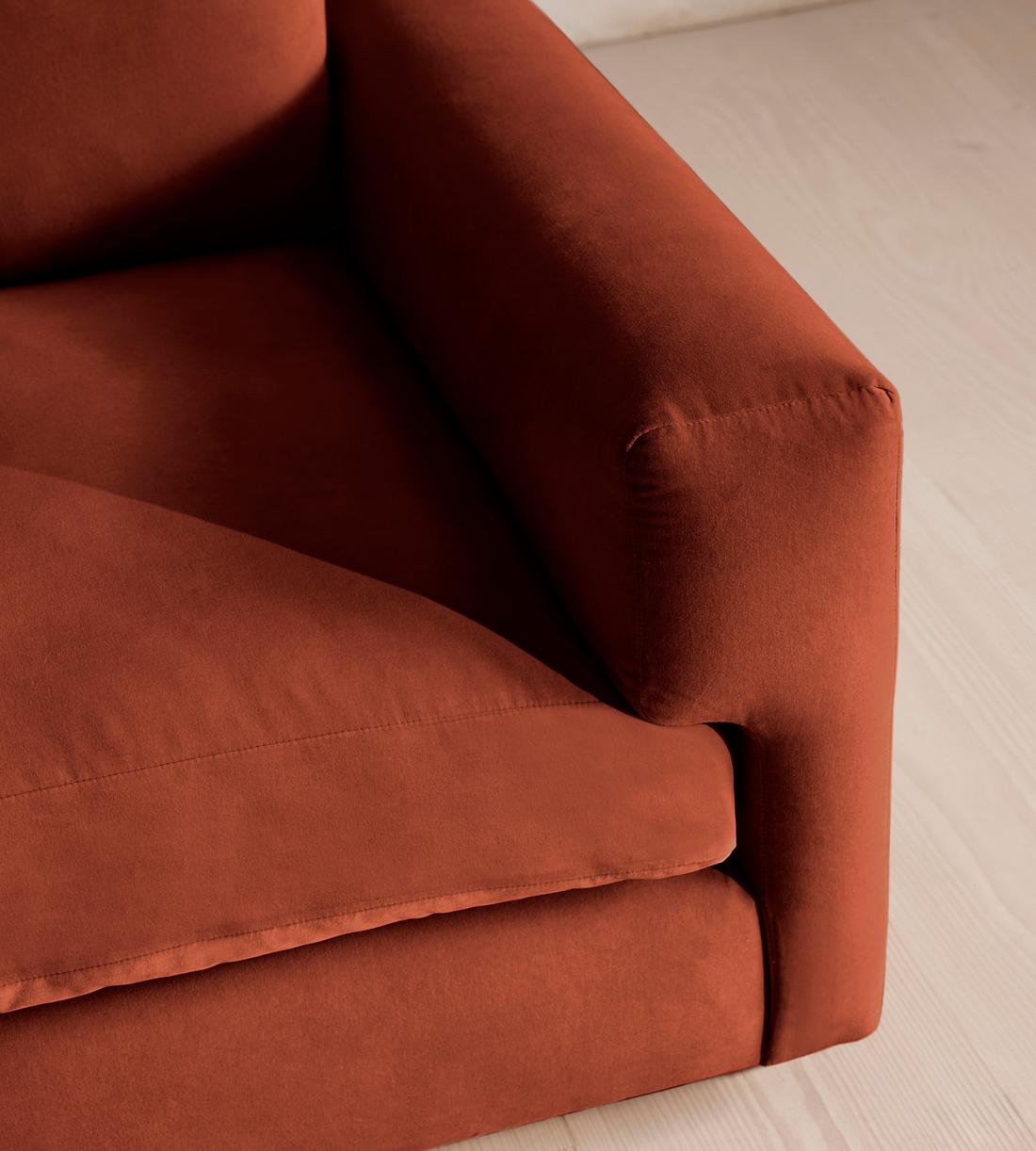 Mossley Corner Sofa - Velvet Rust - Images - Image 5