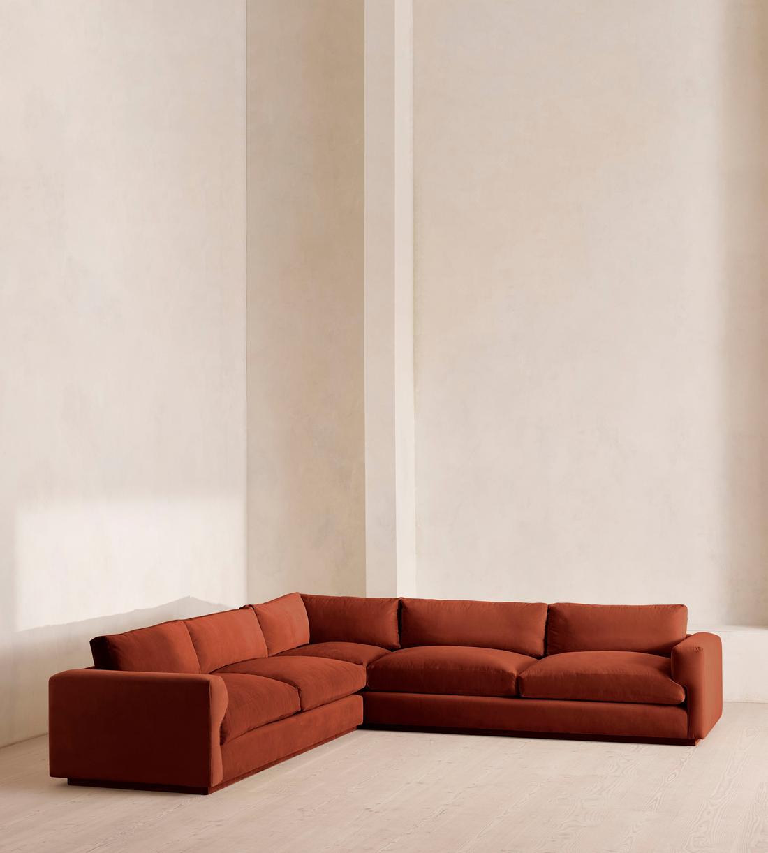 Mossley Corner Sofa - Velvet - Rust  - US - Listing - Image 2
