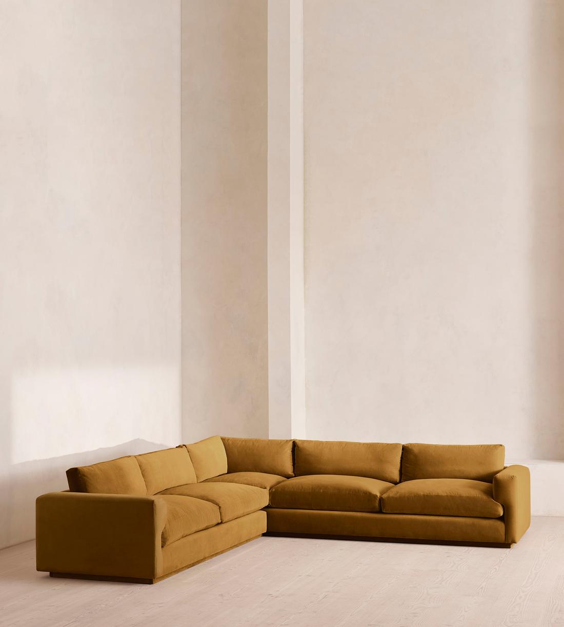 Mossley Corner Sofa - Velvet - Mustard - Listing - Image 2