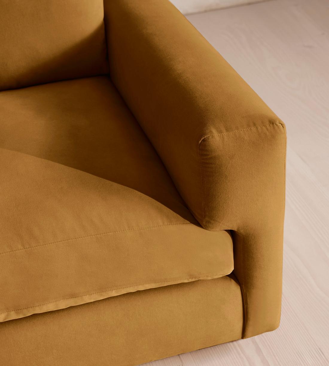 Mossley Corner Sofa - Velvet - Mustard - Images - Image 5
