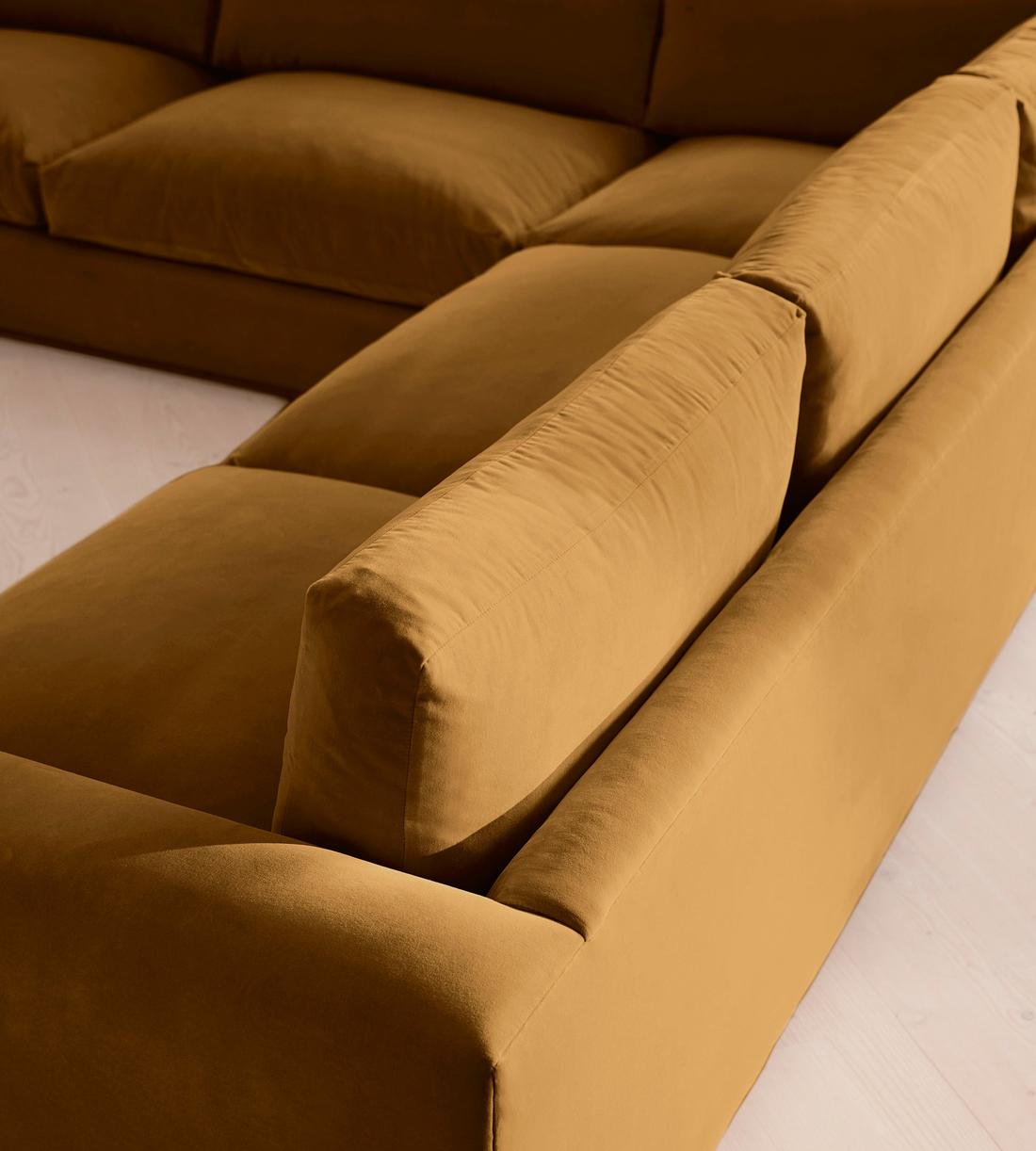 Mossley Corner Sofa - Velvet - Mustard - US - Images - Image 4