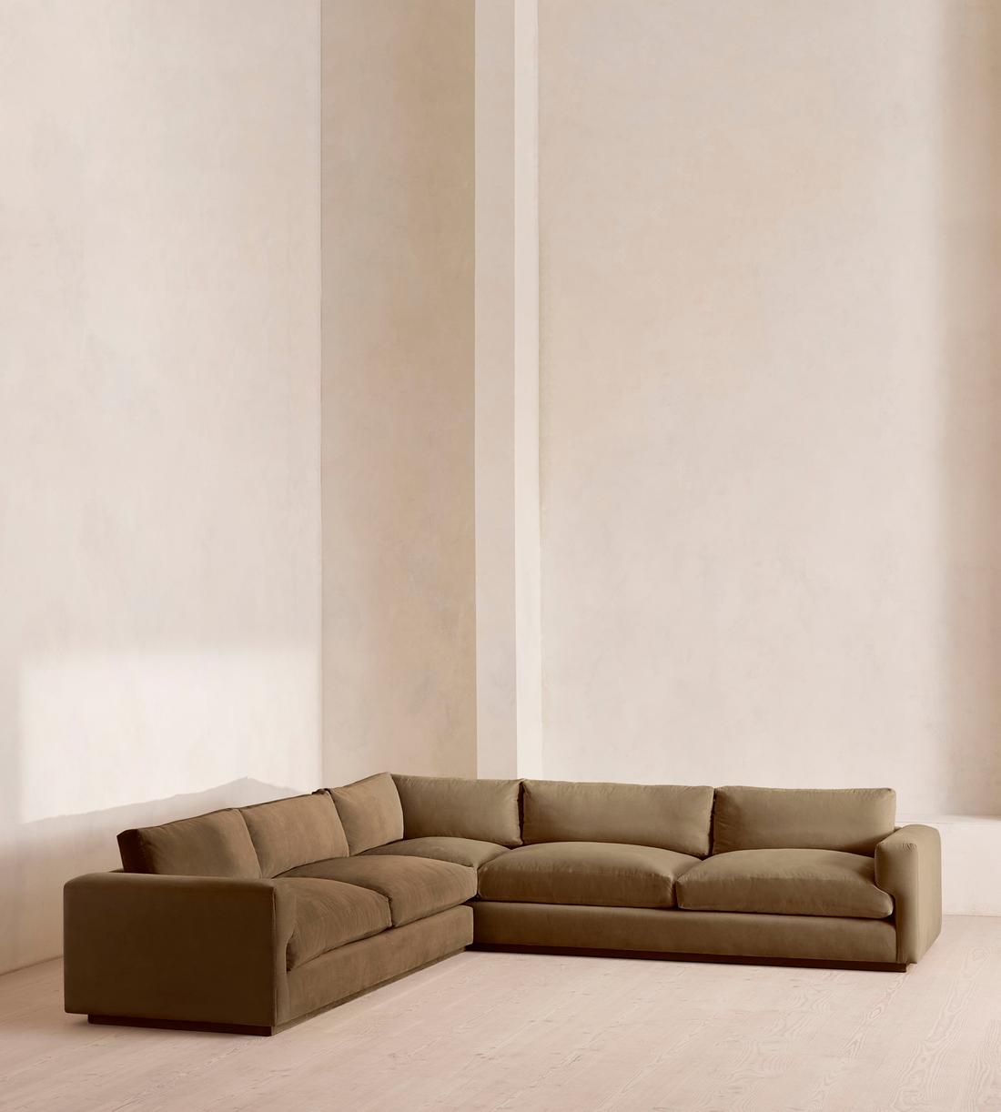 Mossley Corner Sofa - Velvet - Truffle - US - Listing - Image 2