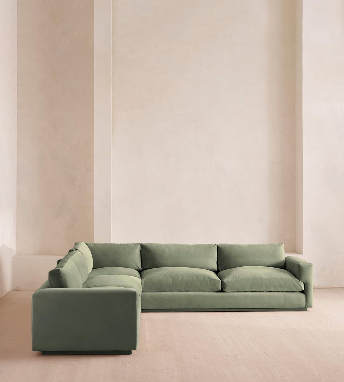 Mossley Corner Sofa - Velvet - Seafoam - US - Listing - Image 1