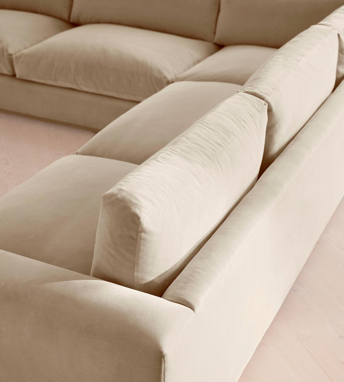 Mossley Corner Sofa - Velvet - Oyster - US - Images - Image 4