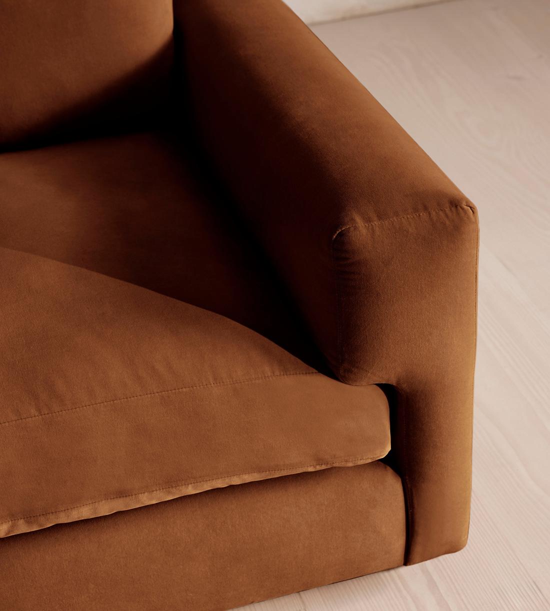 Mossley Corner Sofa - Velvet - Cinnamon - US - Images - Image 5