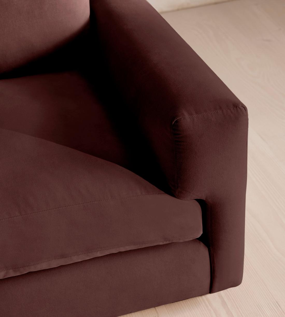 Mossley Corner Sofa - Velvet - Aubergine - UK - Images - Image 5