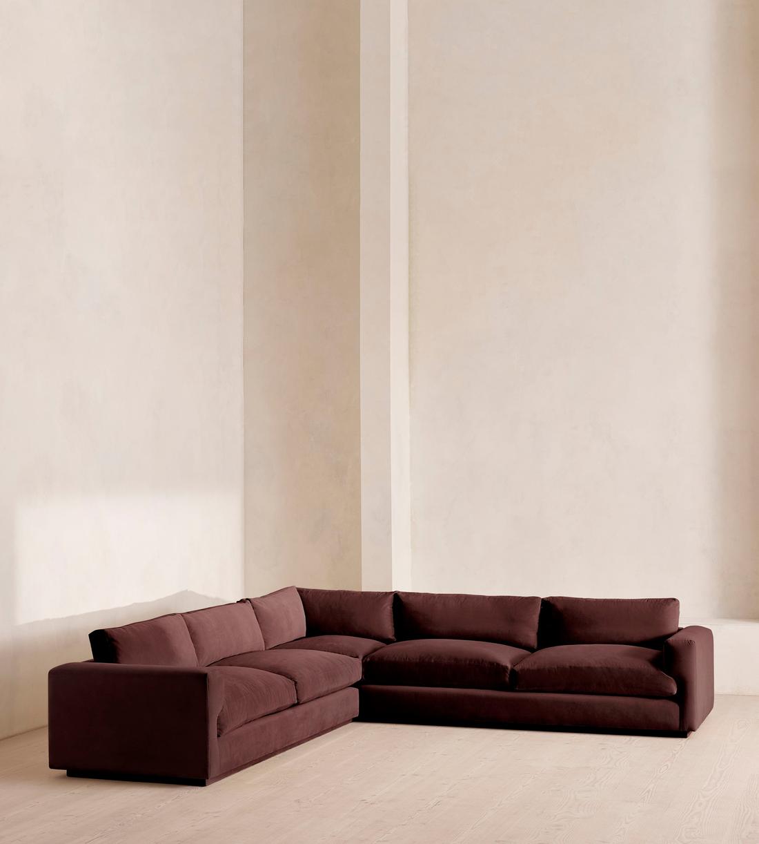 Mossley Corner Sofa - Velvet - Aubergine - US - Listing - Image 2
