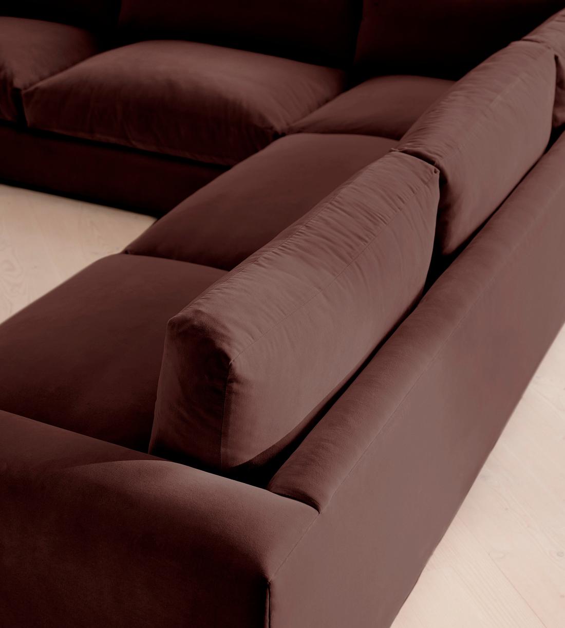 Mossley Corner Sofa - Velvet - Aubergine - US - Images - Image 4