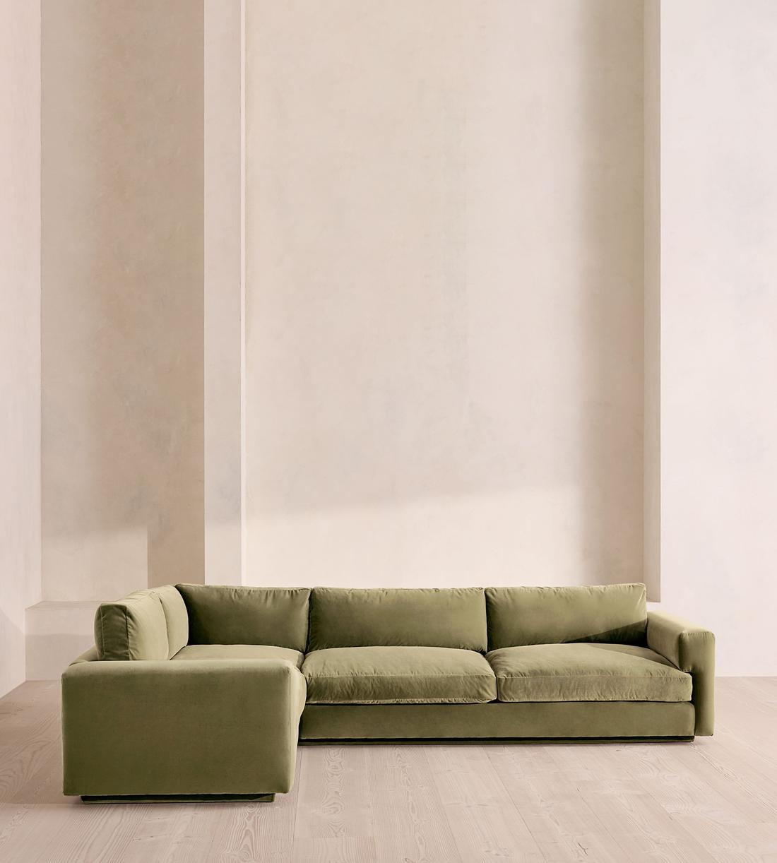 Mossley Right L-Shape Sofa - Velvet - Lichen - Listing - Image 2