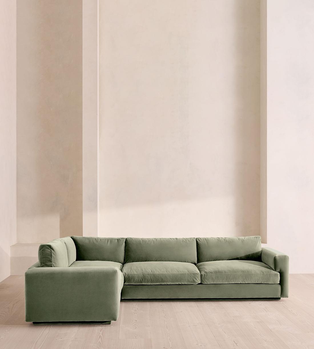 Mossley Right L-Shape Sofa - Velvet - Seafoam - US - Listing - Image 2