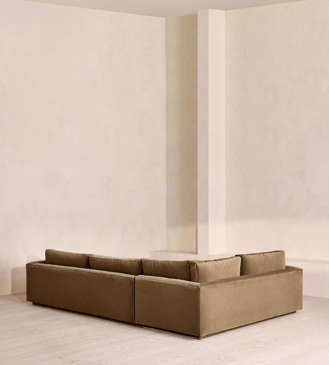 Mossley Right L-Shape Sofa - Velvet - Truffle - UK - Images - Image 3