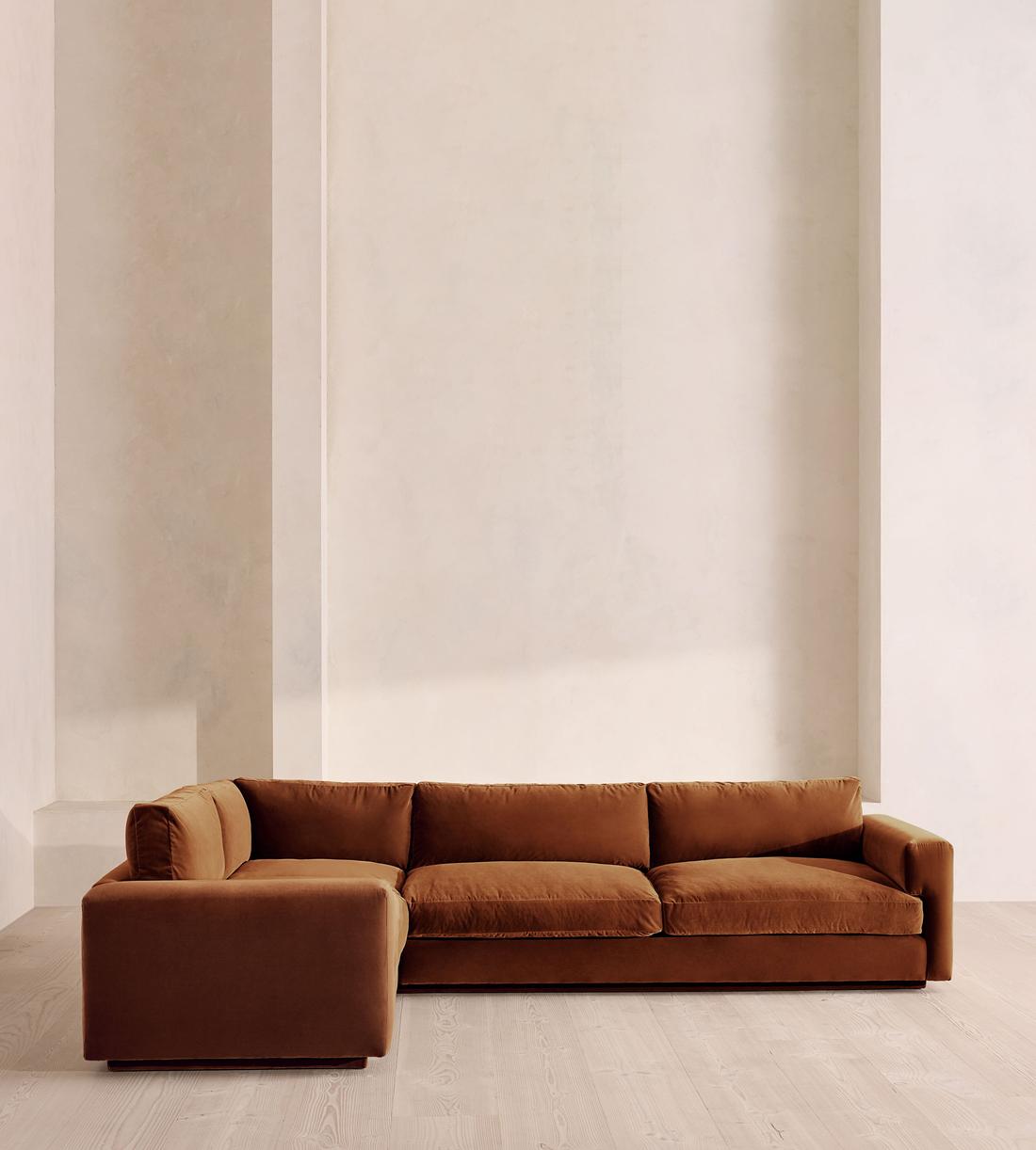 Mossley Right L-Shape Sofa - Velvet - Cinnamon - US - Listing - Image 2