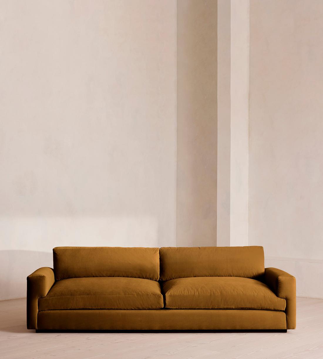 Mossley Four Seater Sofa - Velvet - Mustard - Listing - Image 2