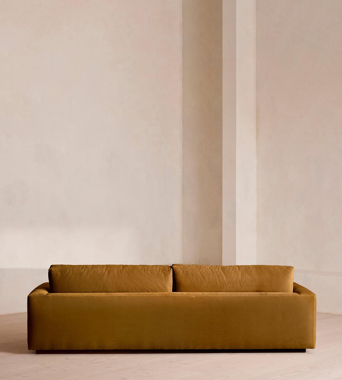 Mossley Four Seater Sofa - Velvet - Mustard - Images - Image 4