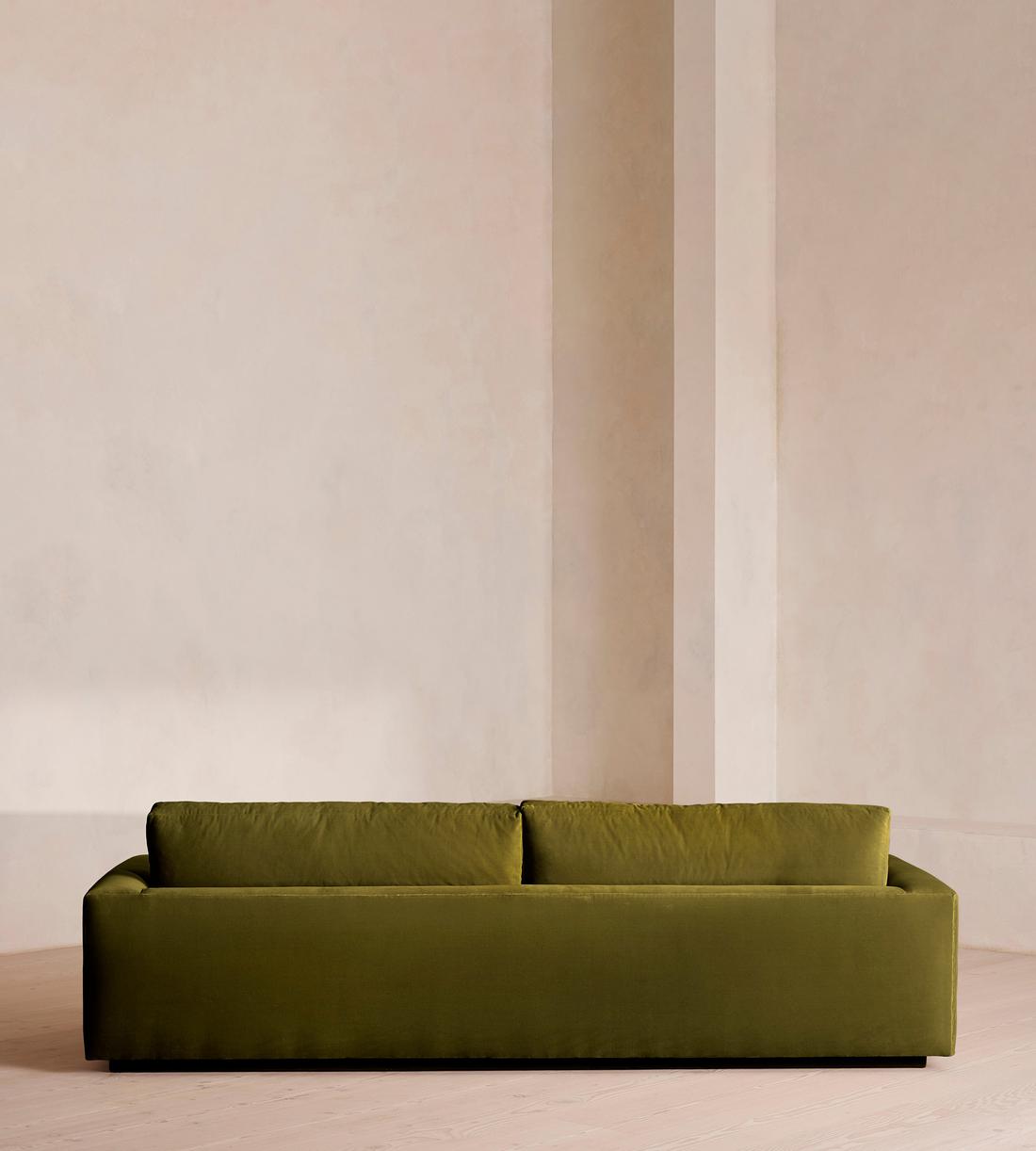 Mossley Four Seater Sofa - Velvet - Olive - Images - Image 4