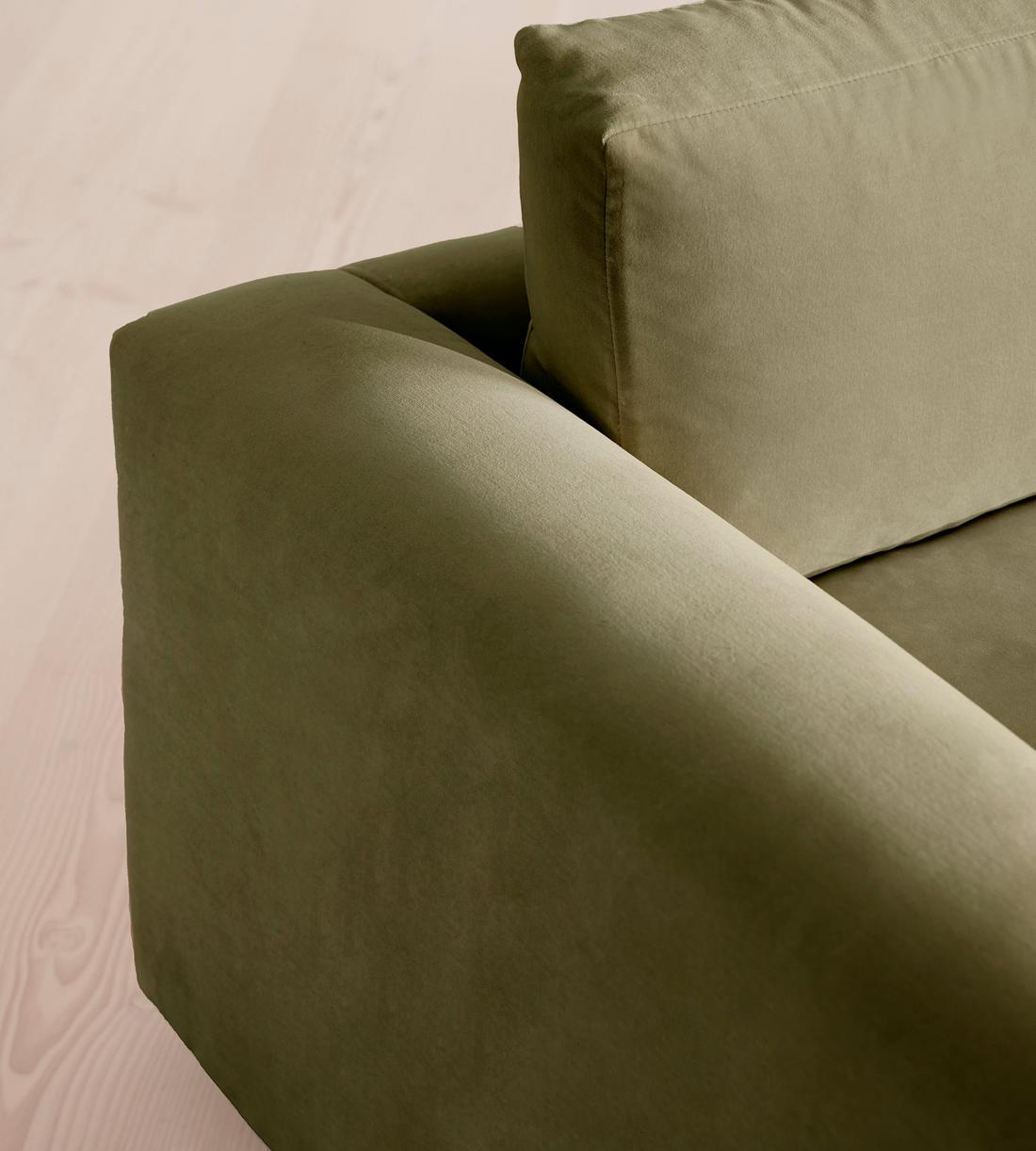 Mossley Four Seater Sofa - Velvet Lichen - Images - Image 5