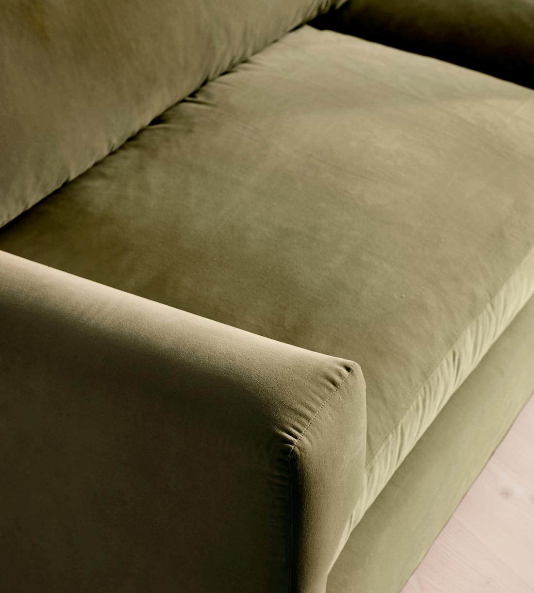 Mossley Four Seater Sofa - Velvet Lichen - Images - Image 6