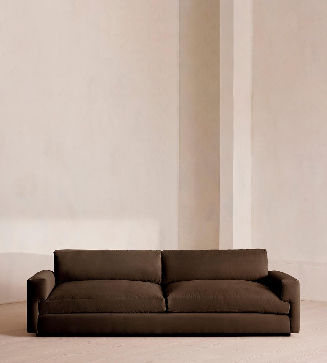 Mossley Four Seater Sofa - Velvet - Chocolate Brown - Listing - Image 2