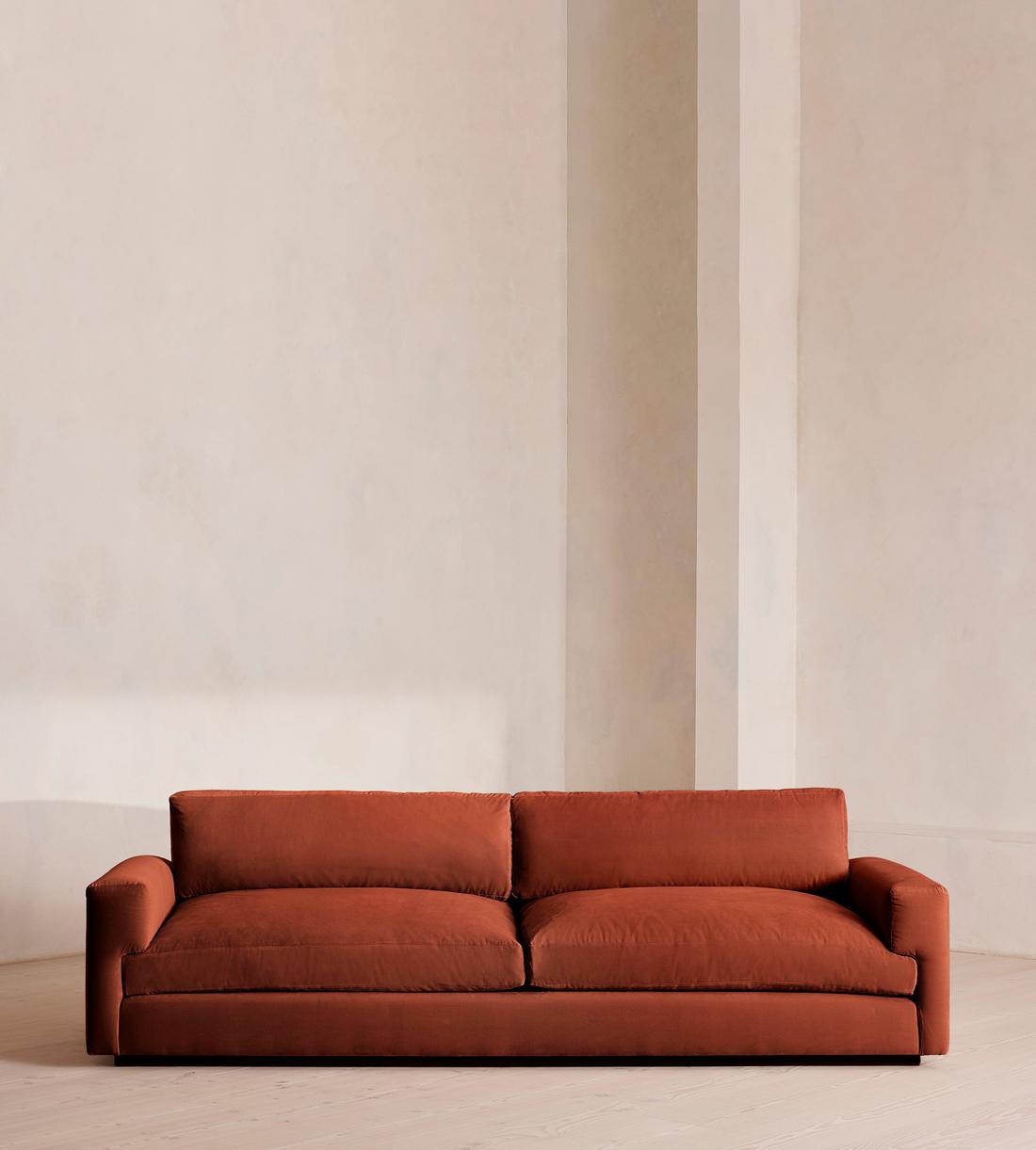 Mossley Four Seater Sofa - Velvet Rust - Listing - Image 2