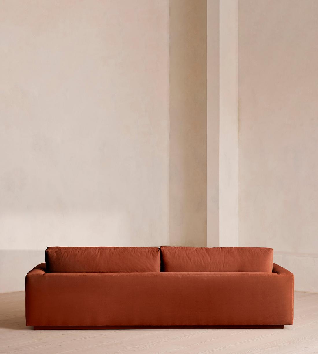 Mossley Four Seater Sofa - Velvet Rust - Images - Image 4