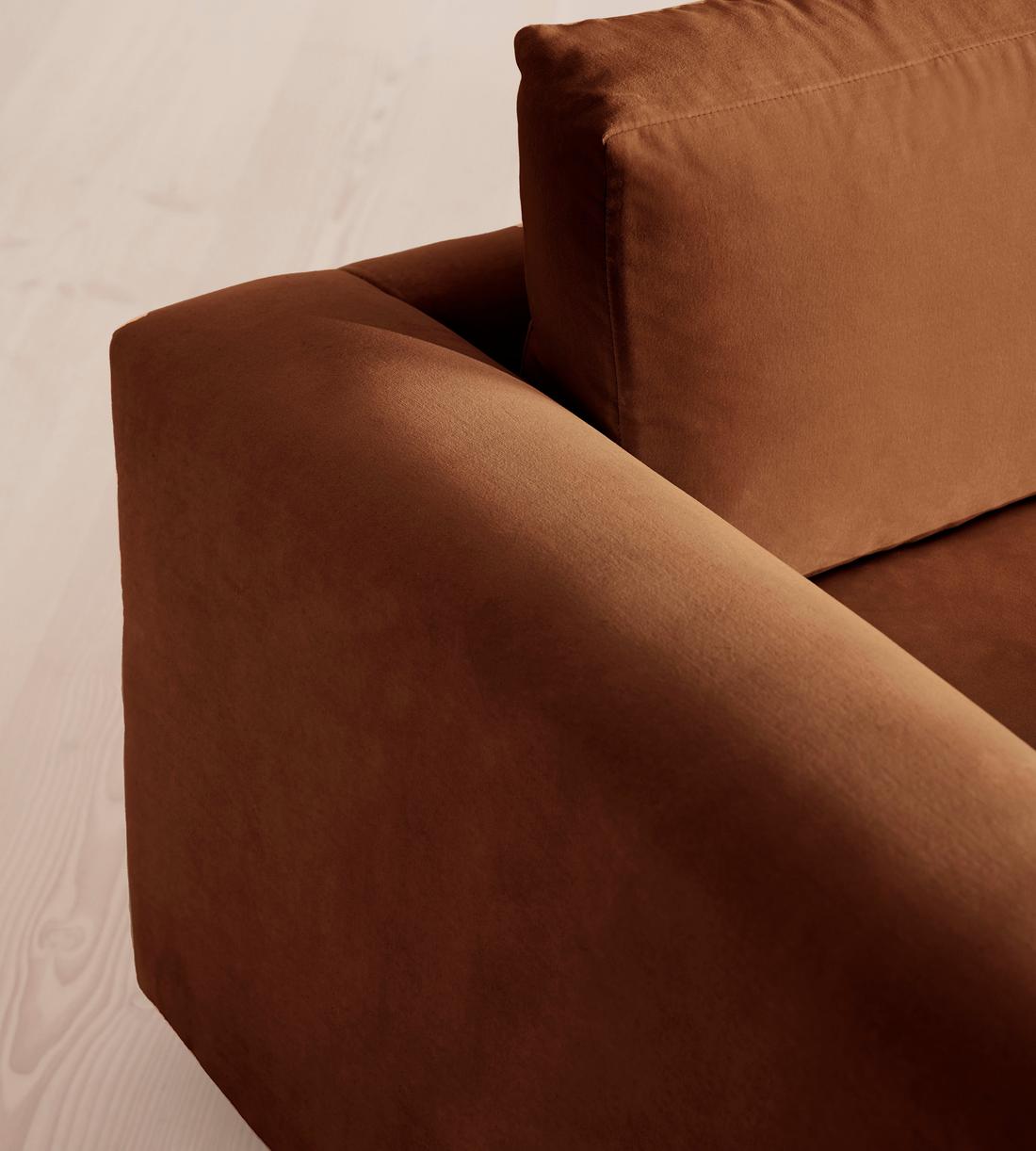 Mossley Four Seater Sofa - Velvet - Cinnamon - UK - Images - Image 5