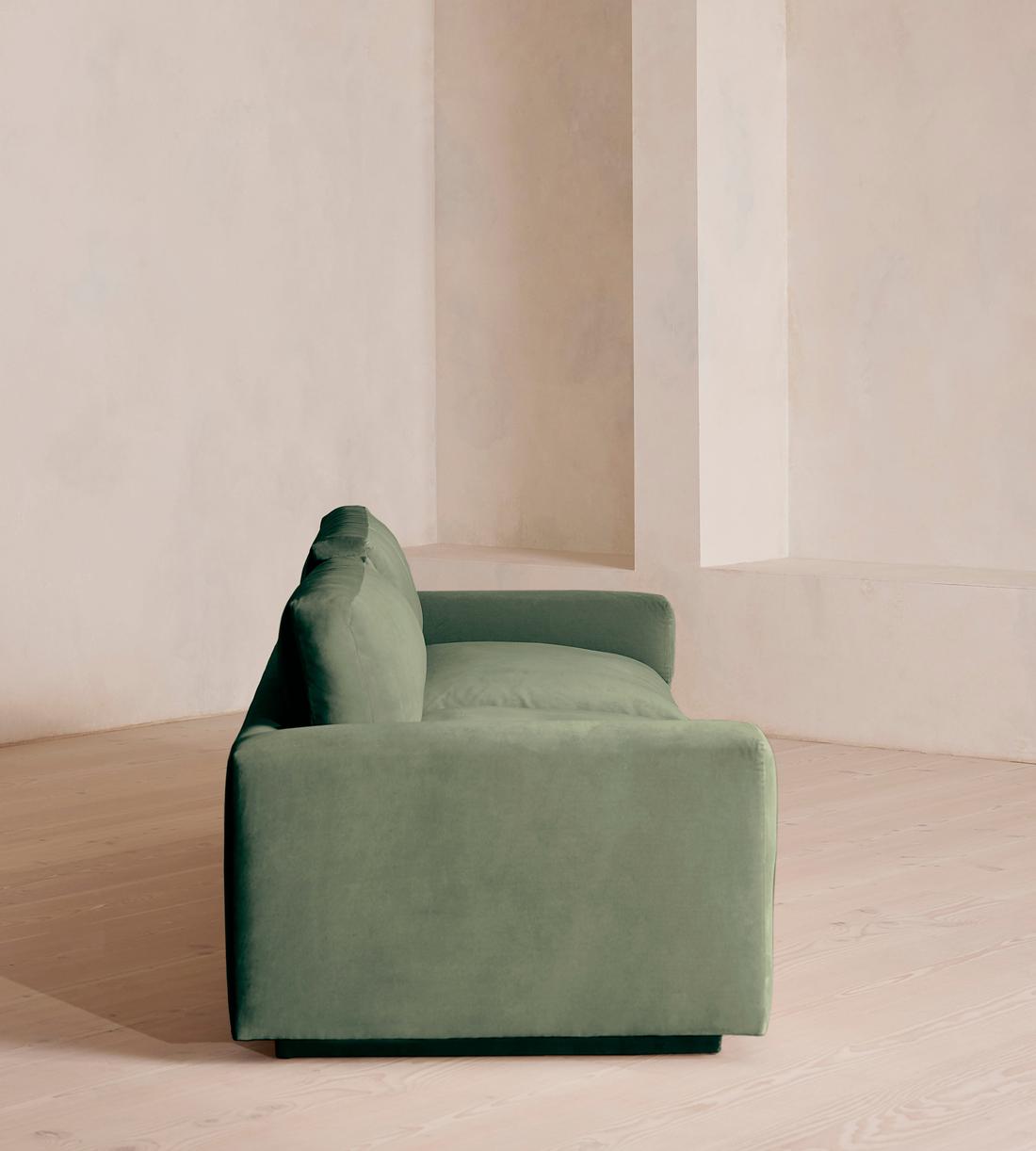 Mossley Four Seater Sofa - Velvet - Seafoam - UK - Images - Image 3