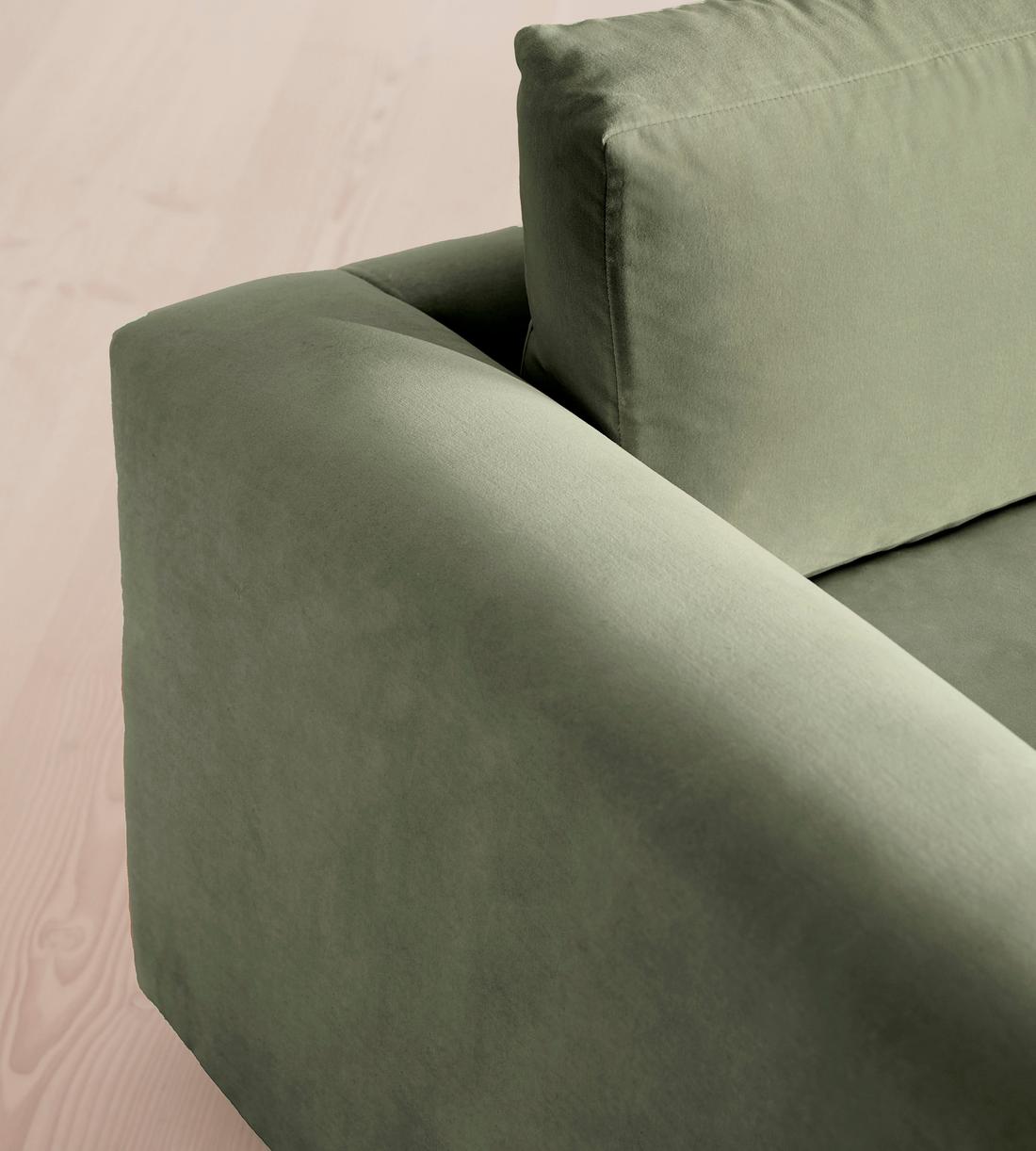 Mossley Four Seater Sofa - Velvet - Seafoam - UK - Images - Image 5